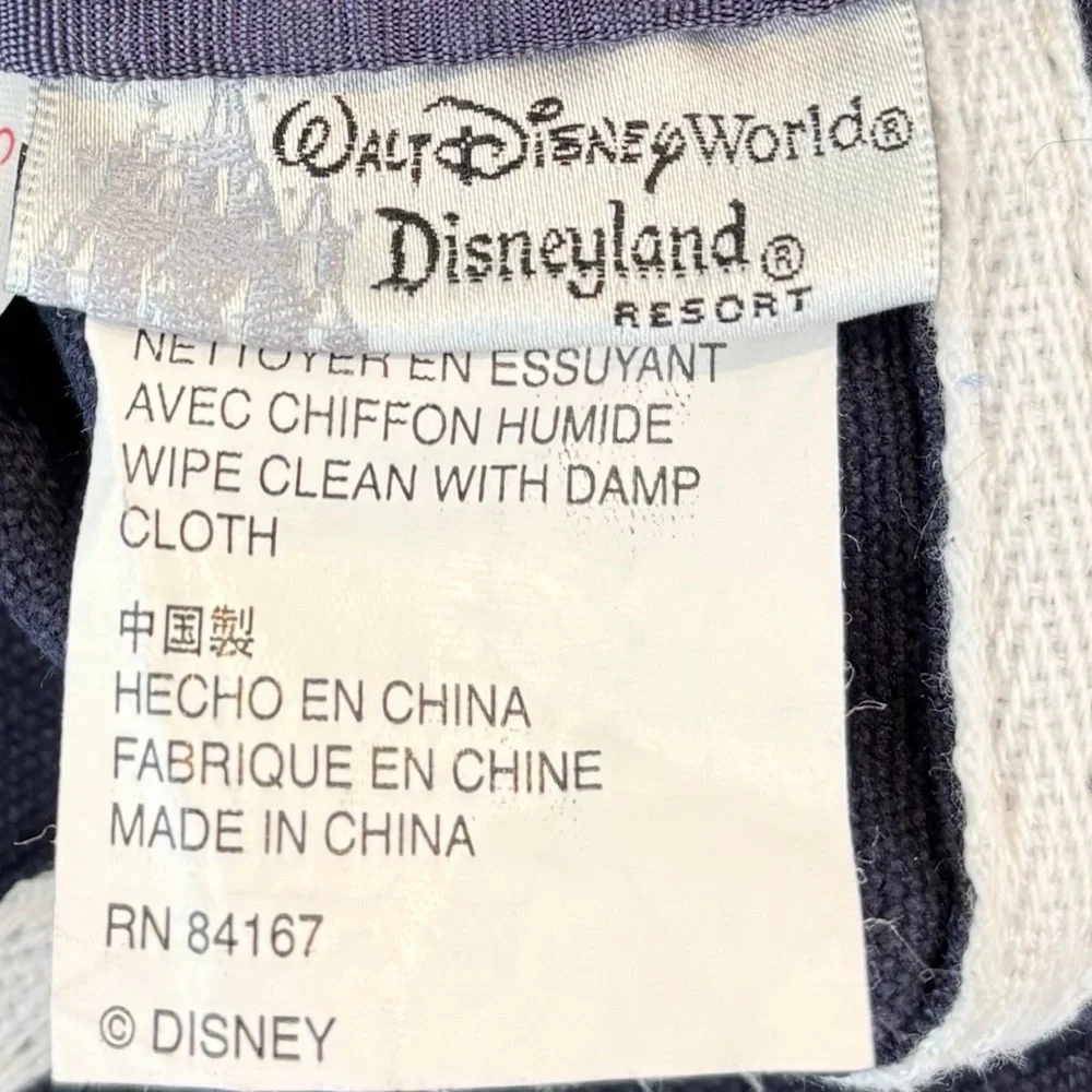 Disneyland Resort Blue Canvas Tote Bag with Embroidered Mickey Mouse Silhouette